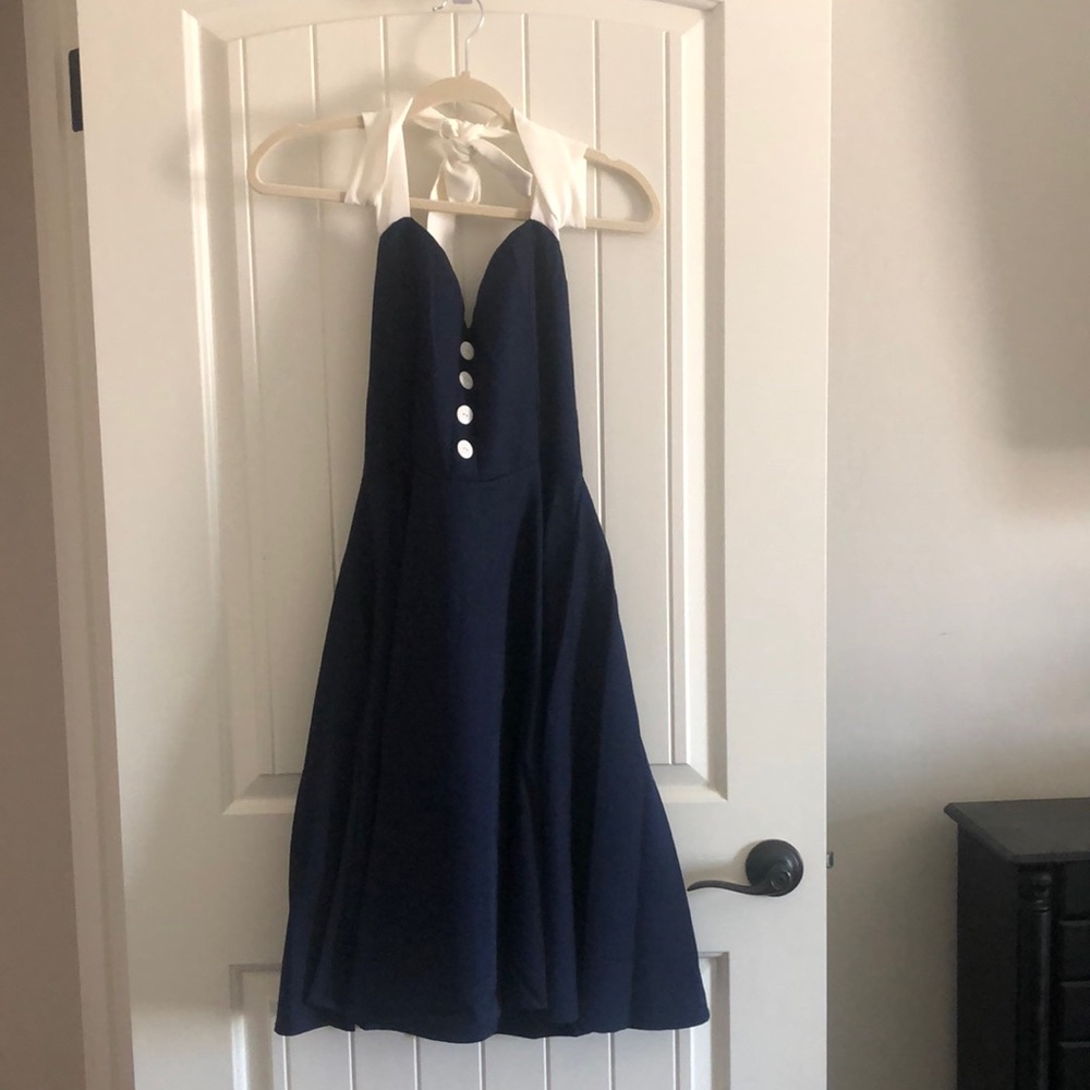 Vintage pinup dress. Halter top